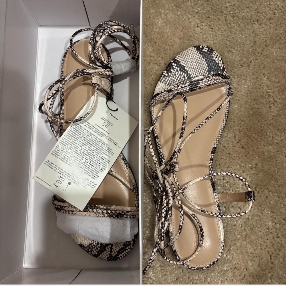 Strappy Lace-Up Sandals